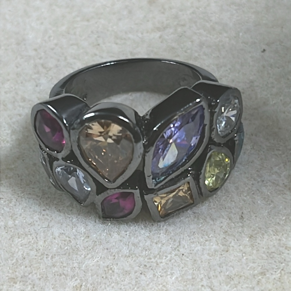Multi crystals ring - Picture 3 of 3